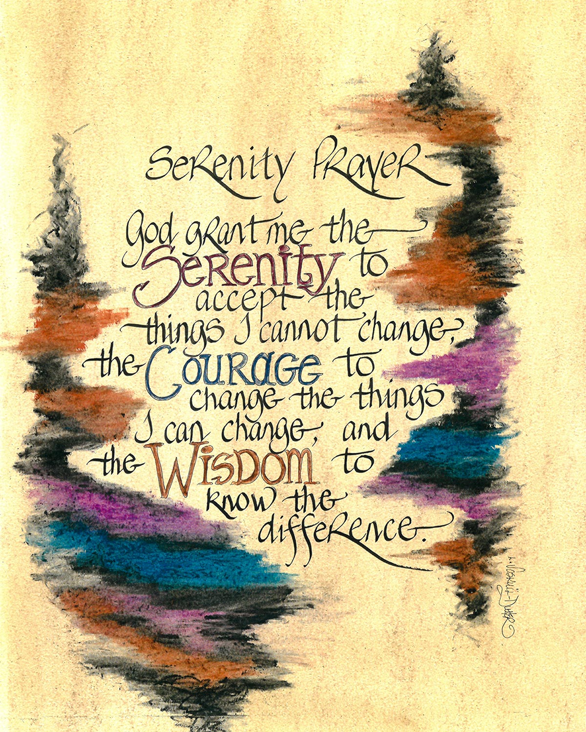 Serenity prayer EXTRA LARGE high QUALITY wall art print perfect for  decorating kitchens homes bathrooms bedrooms hallways Aqua huge big massive  - Walmart.com